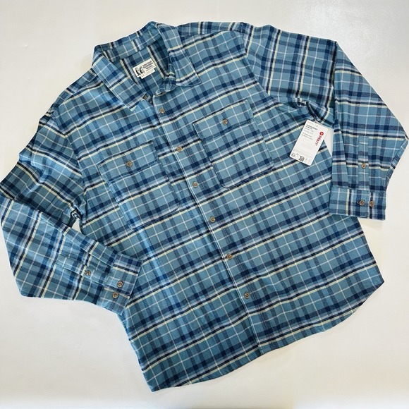 Marmot Other - Marmot Mountain Works Blue Plaid Flannel Shirt Men's XL NWT Cotton Button Down